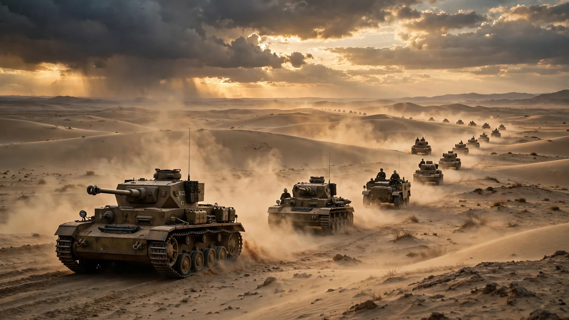 Battle of El Alamein explained: British tanks advancing in the Western Desert, 1942