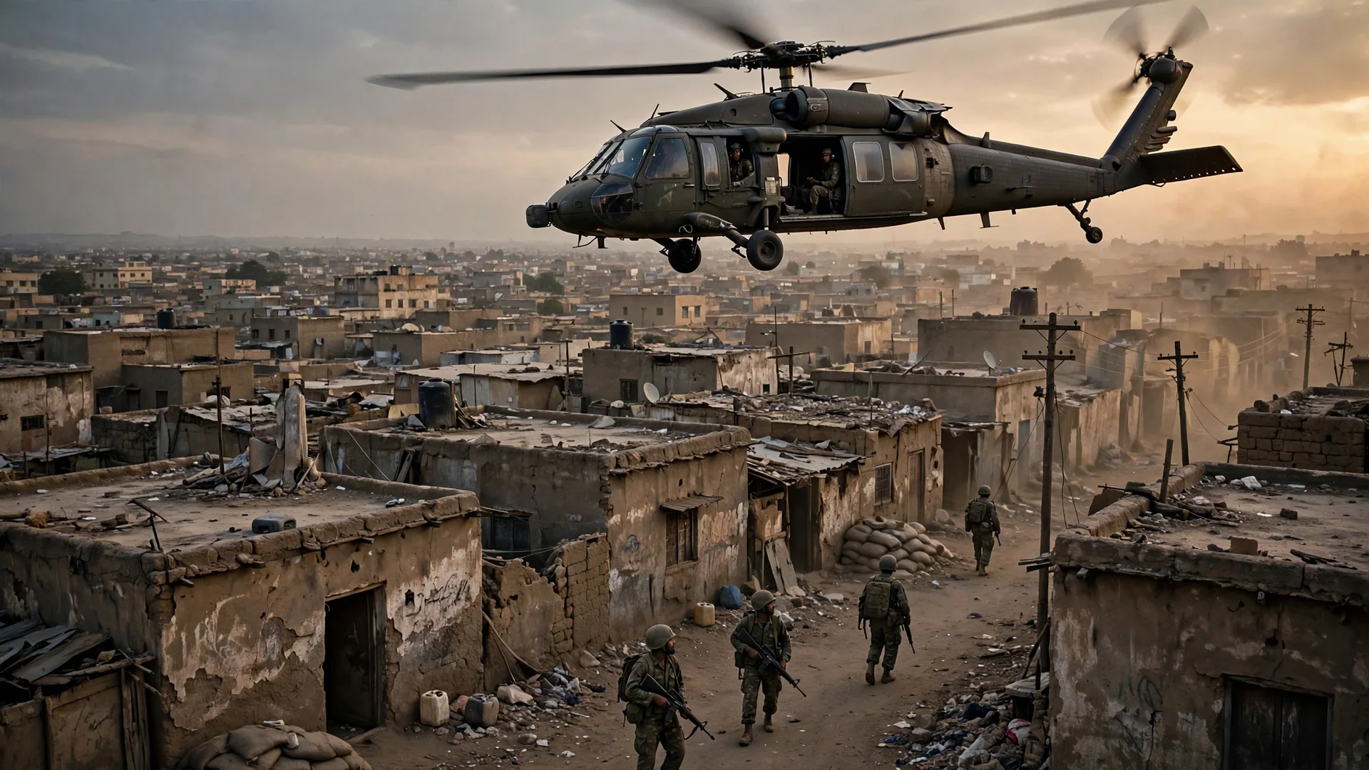 Battle of Mogadishu 1993 summary: MH-60 Black Hawk helicopters over Mogadishu, Somalia