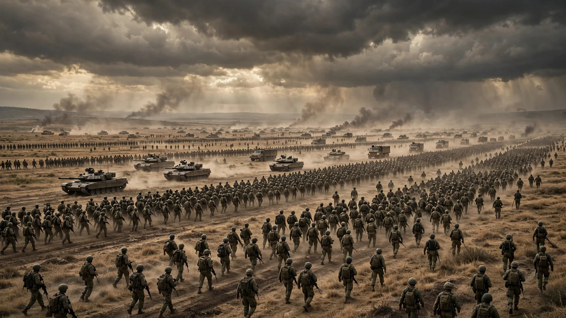 Largest battles in history: massive armies clashing on an epic battlefield